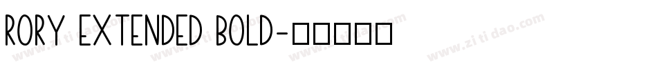 Rory Extended Bold字体转换
